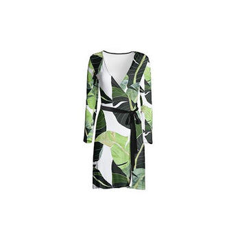 Banana Leaf Palm Wrap Dress