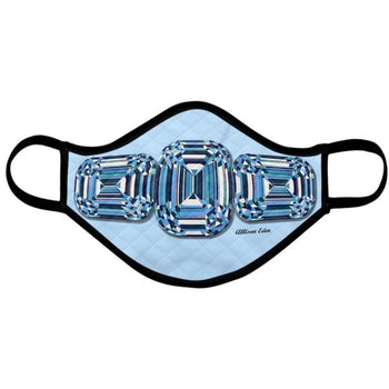 Blue Diamond Blue Fashion Face Mask
