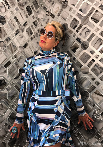 Blue Diamond Wrap Skirt