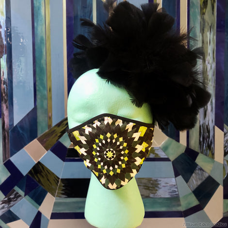 Kaleidoscope in Green Fashion Mask