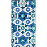 Deep Blue Moroccan Pattern Large Towel